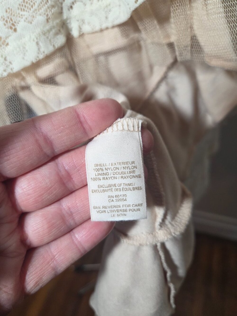 Free People Cream Lace Mini Dress - Picture 8 of 8